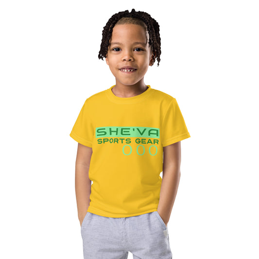 She'va Kids crew neck t-shirt yel/gre