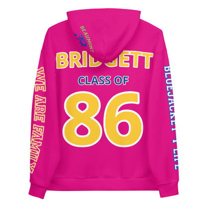 B.H.S. LADY BLUEJACKET Hoodie (INCLUDES NAME AND GRAD YEAR) PINK