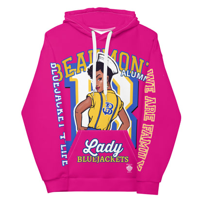 B.H.S. LADY BLUEJACKET Hoodie (INCLUDES NAME AND GRAD YEAR) PINK