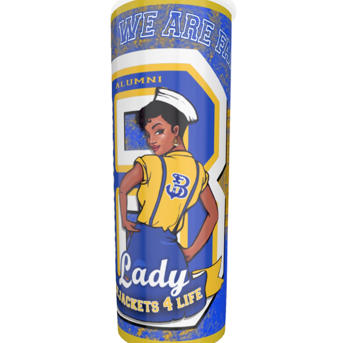 B.H.S. Pride Tumbler with Twinkle Surface  20oz BLUE/GOLD