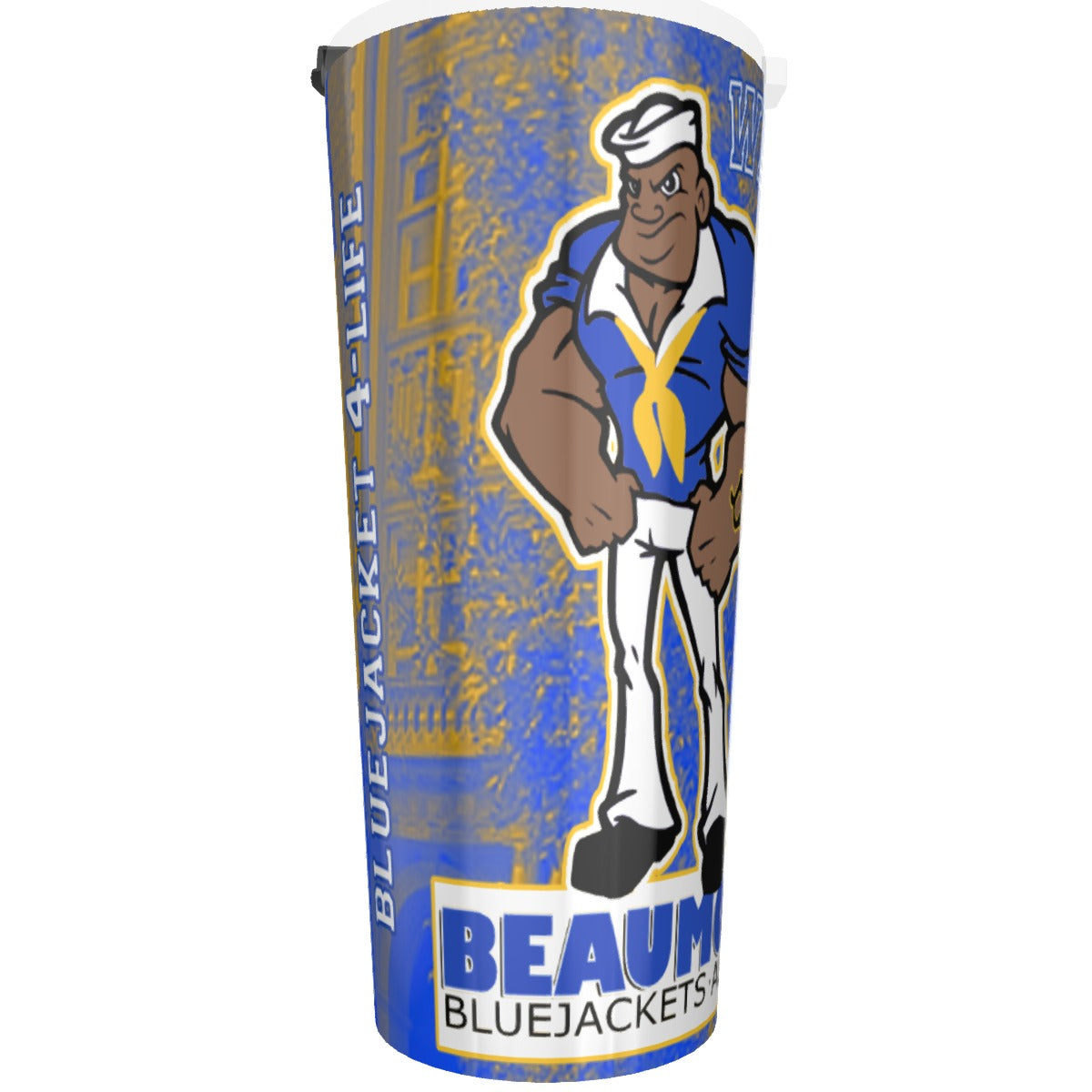 B.H.S. Pride Large Mouth Stainless Steel Tumbler 30oz BLUE/GOLD