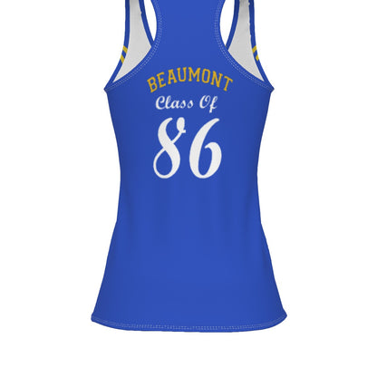 B.H.S. Women's CLASS OF "86" Racerback Tank Top BLUE