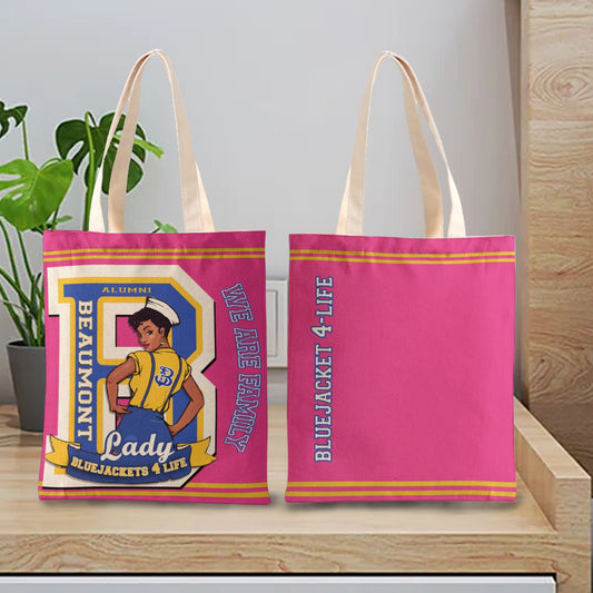 Women's B.H.S. PRIDE Canvas Tote Bag PINK