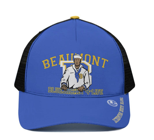 B.H.S. PRIDE Unisex Trucker Hat With Black Half-mesh BLUE