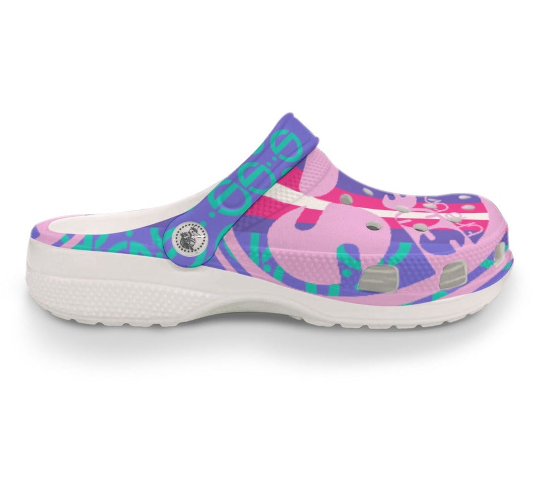 She'va Women's ILIVE Clogs   (pur/pink/stp)