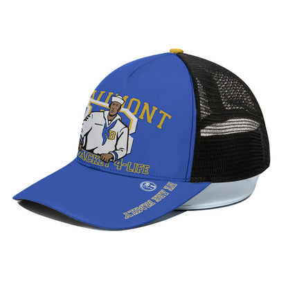 B.H.S. PRIDE Unisex Trucker Hat With Black Half-mesh BLUE