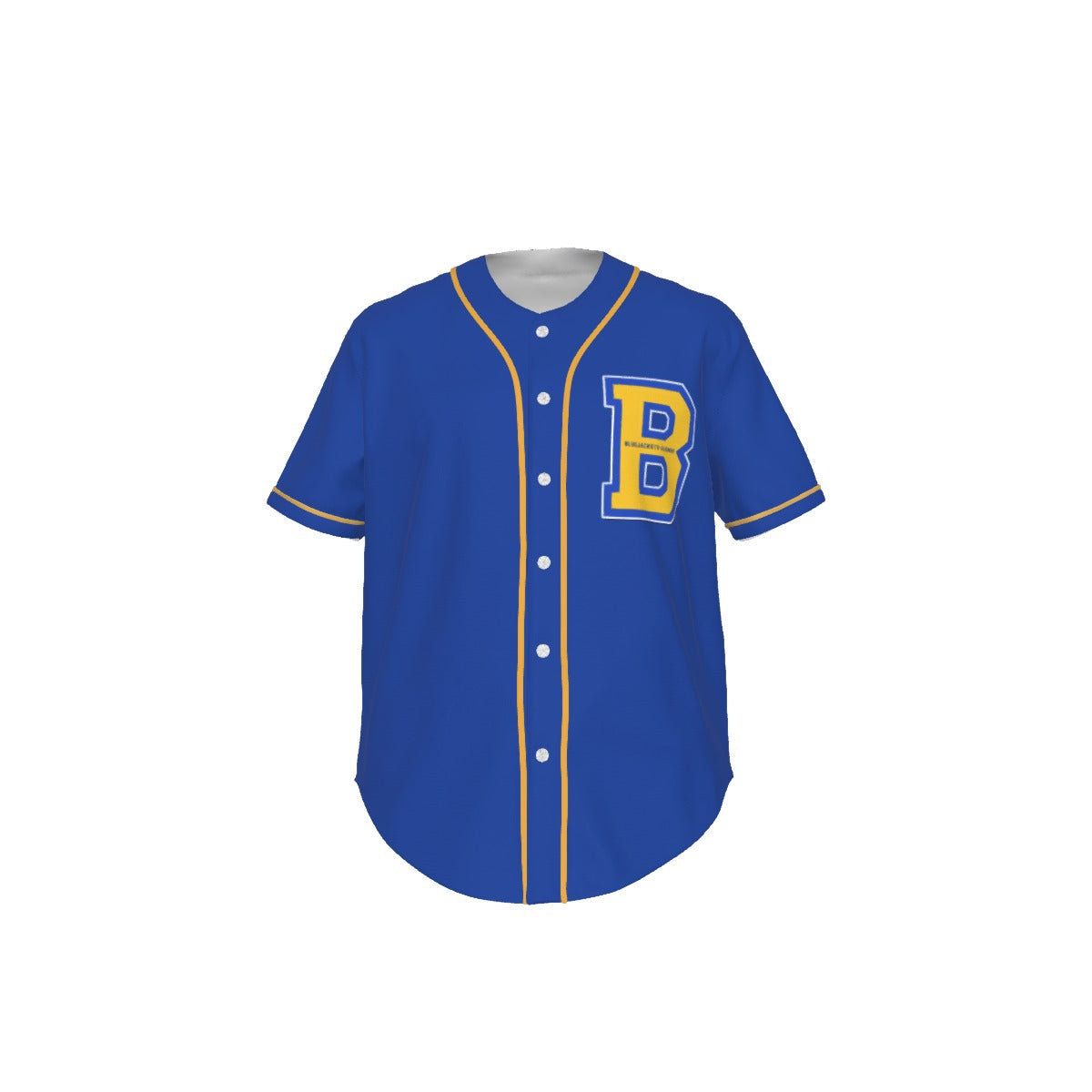 BHS PRIDE Simple Men's Short Sleeve Baseball Jersey BLUE