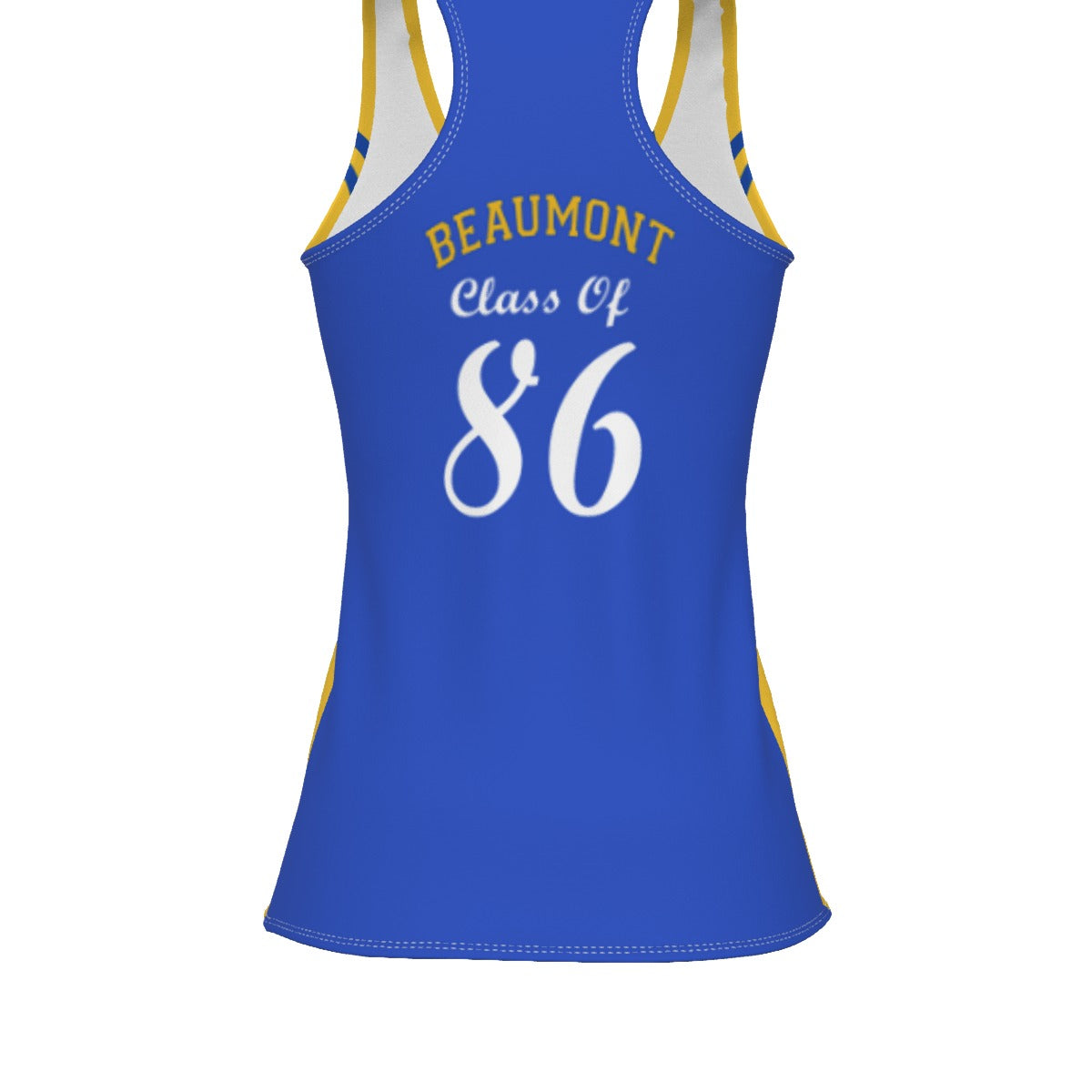 B.H.S. Women's CLASS OF "86" Racerback Tank Top GOLD