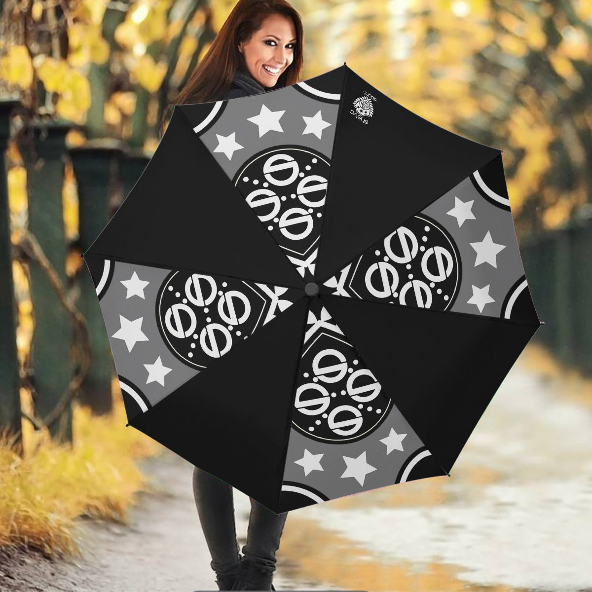 She'va Signature STAR Umbrella (bla/whi)