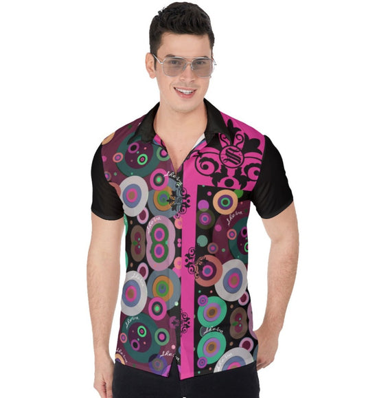 SHE'VA Men's Round It Off Button Down Shirt