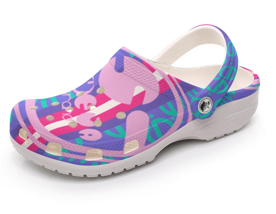 She'va Women's ILIVE Clogs   (pur/pink/stp)