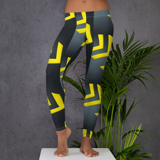 She'va Arrow Print Leggings (yellow/grey)