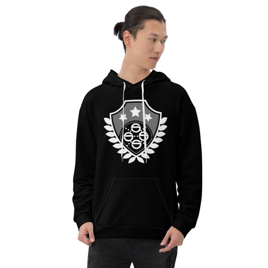 SHE'VA Men's Crest Hoodie (White/Grey)