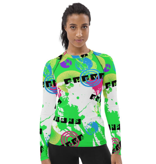 She'va Women's Rash Guard Swim Top /  Long Sleeve Active Stretch Tee (green)